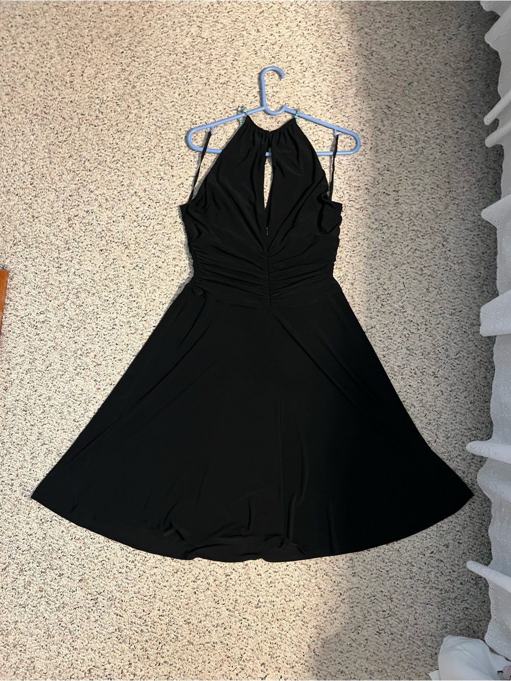 Jones New York Black Halter Fit-and-Flare Dress